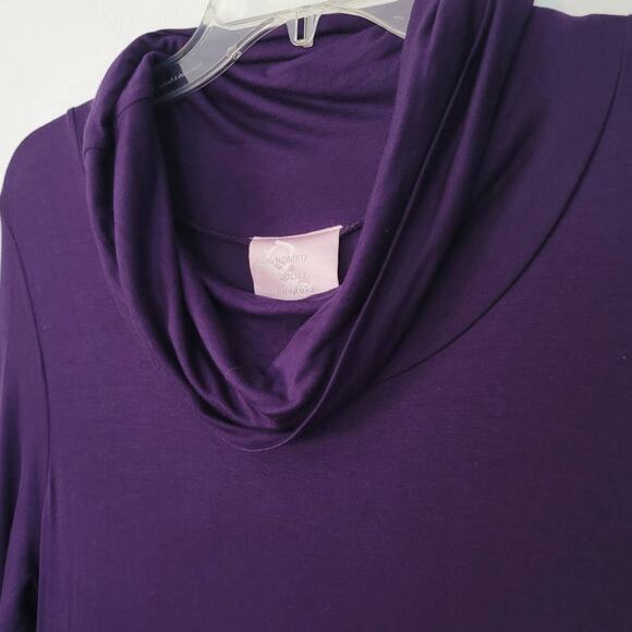 Romeo and Juliet‎ Couture Purple and Black Long Sleeve Tiered Ruffle Dress Large - Picture 3 of 6